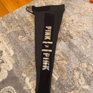 Pink (Victoria Secret) joggers with gold sequin